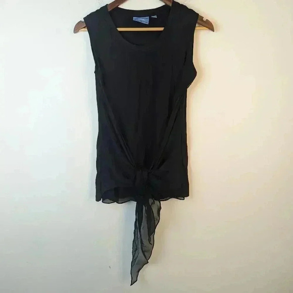 Simply Vera Vera Wang Black Wrap Top - Small - Picture 3 of 7